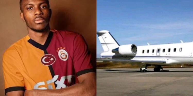 Nigerian number 9 striker, Victor Osimhen&nbsp; reportedly acquired a private jet.