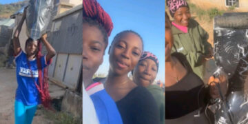 “Table don dey turn” as Lady moves with her friends to ex-boyfriend’s house, to collect back all the things she had gifted him during their relationship.