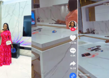 “Lady’s Stunning Luxury Kitchen Leaves Many in Awe, Sparking Reactions of ‘Poverty Die Die'”