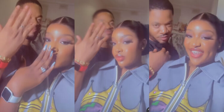 “I’m getting married to the man I met on my way to see my ex bf” lady spills as she shares adorable Closeup video with fiancee. 