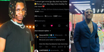 “You know how much be her cream, her make up and dress? you get mind dey text my babe. You wey be like say you no dey see food chop, fine sef you no fine reach me” Drama Unfolds as Carter Efe Slams Lil Smart for always texting his babe.