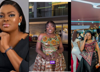 “Funke Akindele Shares the Creative Talents Behind Her Stunning Outfit at Movie Premiere”