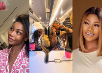 “Since this year single people never rest” reaction as BBNaija’s Tacha raised eyebrows, as she lock lips with her new boyfriend openly.