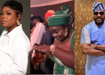Actor Odunlade Adekola Playfully Teases Tosin Olaniyan Over Her Attire at His Movie Premiere