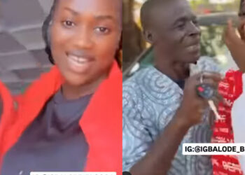 “Upcoming reginal daniel’s”netizens react’s as a young lady stir reactions as she shares a Closeup video with a man who seems her father age mate.