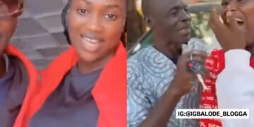 “Upcoming reginal daniel’s”netizens react’s as a young lady stir reactions as she shares a Closeup video with a man who seems her father age mate.