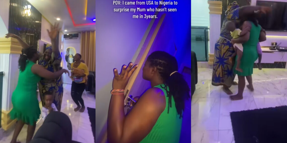 in a Heartwarming Réunion, Daughter Surprises Her Mom in Nigeria with a surprise visit After 3 Long Years Away in the US