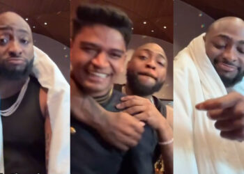 Video Of Nigeria singer Davido playing with Indian receptionist wins hearts after he finishes performing the $10Million deal he secured at a wedding in India