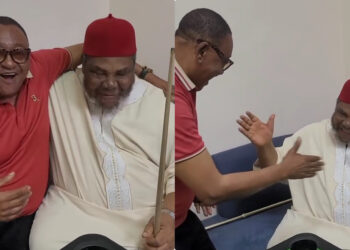 “two great Legend” —Fans React as Jide Kosoko expresses joy as he reunites with Pete Edochie after 12 years