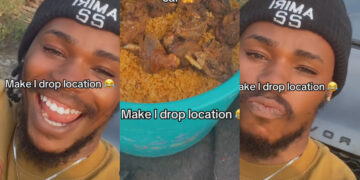 “Marriage don end and dem forget cooler of rice for my car” Nigeria Man overjoy as he finds a container of leftover rice in his car after a wedding.