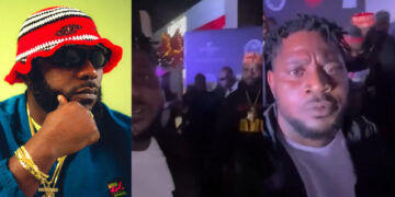 “You even put your hand for my shoulder for support to kick my phone” hilarious reactions trailing after Odumodublvck shows his kungfu skills with a fan phone, when trying to record a video with him. 