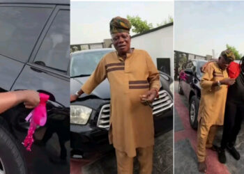 Nigerian popular singer, Qdot surprises many as he bought his father a multi-million naira car. 