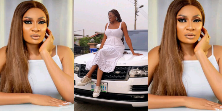 “I finally decided to take this baby out for a memorable first drive and connection” Yul Edochie’s Ex wife, May Edochie spills as she celebrates her first multi-million Range Rover suv just after parting ways with Ex husband.