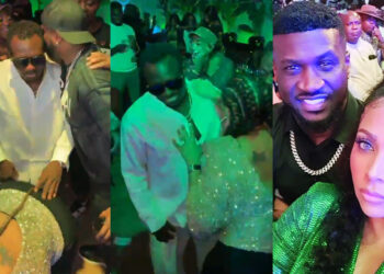 please her husband Peter was there so let’s mind our business – Netizens react as Mr P’s wife and Terry Apala was captured in a trending vibing last night at a club 