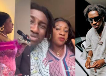 “When you can’t afford Shallipopi just hook his mum” jaw drop mother of Nigeria singer Shallipopi was captured singing one of her son’s famous song at an event leaving everyone in awe