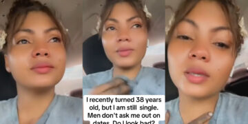 “I recently turned 38 years old, but I am still single. Men don’t ask me out on dates. Do I look bad?” Single girl at 38 ask serious questions as she shares emotional video, questioning her appearance and why men don’t ask her out on dates.