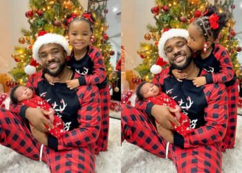 “Our greatest gift is not under the tree; it is in our arms”- Williams Uchemba Unveils Newborn Son in Heartwarming Christmas Photos