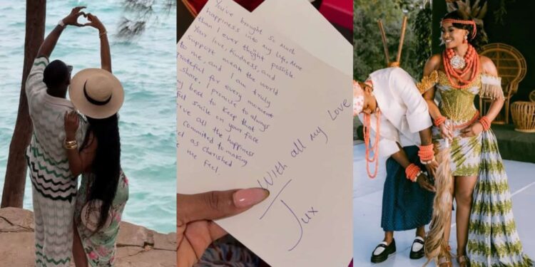 “Incoming Wife”- Priscilla Ojo Shares Heartfelt Love Letter from Boyfriend Juma Jux