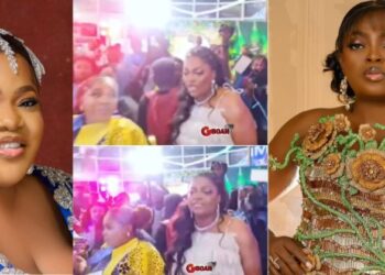 “Life no suppose hard reach this level”- Toyin Abraham Allegedly Snubs Funke Akindele at Movie Premiere