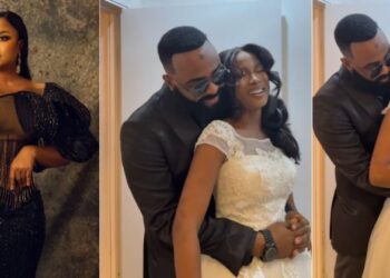 “She said Yes”- VJ Adams Teases Wedding with Jemima Osunde, Playfully J@bs Bimbo Ademoye (Video)