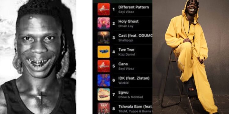 Seyi Vibez’s Hit Track ‘Different Pattern’ Dominates Spotify Charts in 2024