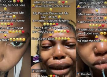 Nigerian Lady captured in a trending crying river, After she gave her School fees to boyfriend, and also got disowned by herParents, and he still broke up with her.