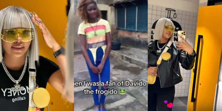 lady shows an&nbsp; amazing transformation from when she was a fan of Davido to when she became fan of Wizkid