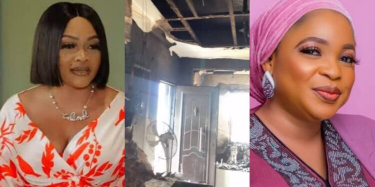 please stop trolling Mercy Aigbe she Did Not Burn House to Promote Movie she is going through a lot. -colleague Afolabi Denies pleaded troller on behalf of her friend.