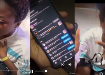 Lady cries with Emotion as Davido Follows Her on Instagram