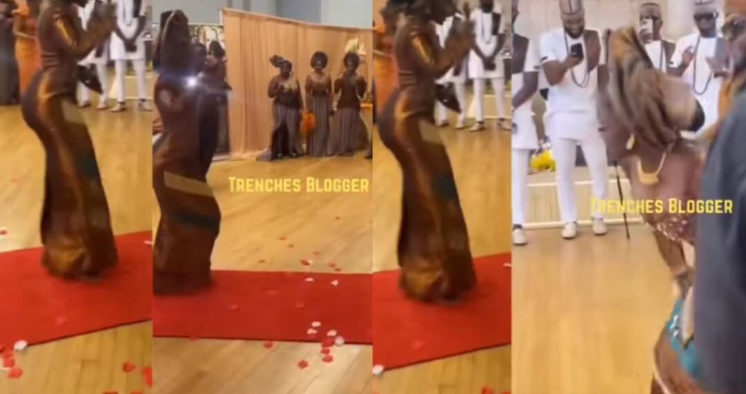 Moment’s as Bride’s Trenches Dance Moves Steal the Show on her wedding day