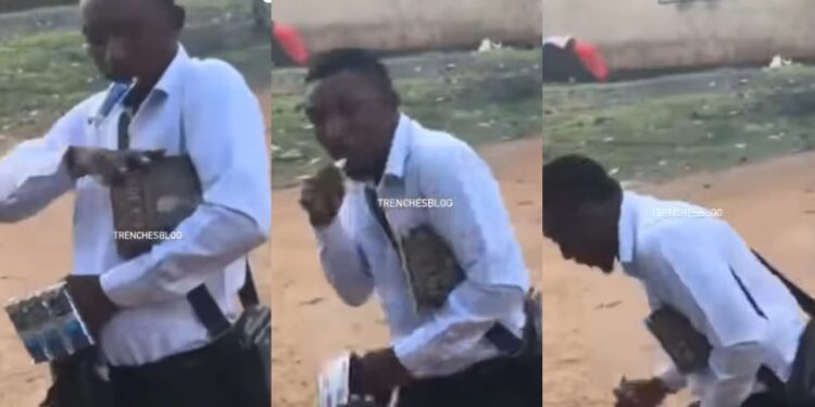 Hilarious Moment Pastor Caught Sipping on Achocol While Preaching