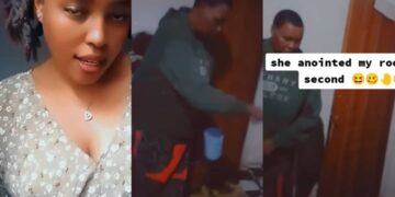 Viral TikTok Video Captures Hilarious Moment of Mother Using Holy Water to Protect Against Evil Spirits After Daughter Gets a Tattoo