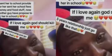 I sent her to school, provide for her, sent her school fees money and food stuff, now another guy have propose to her in school – man cries out as her long time girlfriend dump him for another, after investing alot on her.