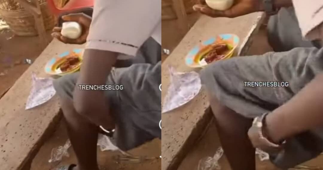 Never Be Caught Unfresh As Hilarious Moment as Man Pulls Out Fufu from His Shorts in Viral Video