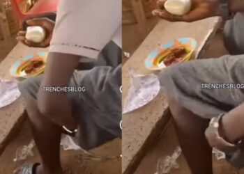 Never Be Caught Unfresh As Hilarious Moment as Man Pulls Out Fufu from His Shorts in Viral Video
