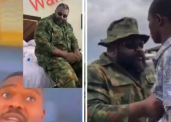 Wanted ”Nigerian Soldier Slams Kizz Daniel’s Bouncer for Wearing Army Camouflage in Skit