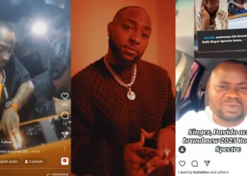Davido After the Delivery of His Rolls-Royce Spectre" Davido After the Delivery of His Rolls-Royce