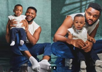 “I wished for this before 30 and boom, my answered prayer” – Actor Somadina Adinma shares adorable photos of him and his lookalike son