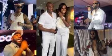 Wizkid, Davido, Burna Boy and Flavour perform at billionaire Tony Elumelu’s All-White Party in Lagos (Video)
