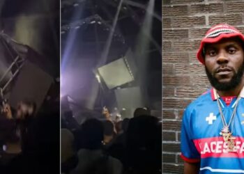 “The organizers should be sued, this kind of carelessness could lead to loss of lives”- Rapper Odumodublvck Escapes Injury After Stage Collapse in Lagos