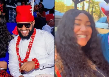 ““I no go lie I smiled watching this”- Moment Judy Austin Warmly Welcomes Husband Yul Edochie Home for Christmas