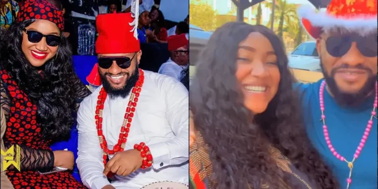 ““I no go lie I smiled watching this”- Moment Judy Austin Warmly Welcomes Husband Yul Edochie Home for Christmas