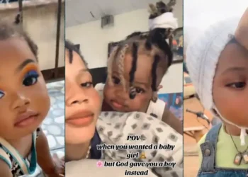 “I wanted a girl but God gave me a boy instead”- Mother reveals reason she dresses her son in female outfits