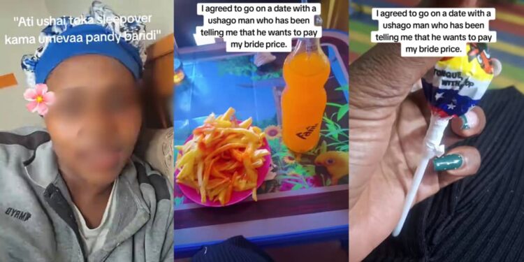 “I agreed to go on a date with a man who promised to pay my bride price”- Lady reveals as she shows what he got for her