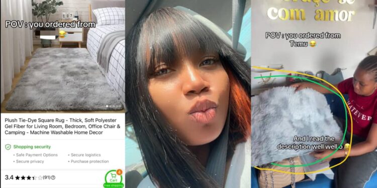 “Maybe you didn’t choose the right measurement”- Lady Receives Tiny Rug Despite Reading Product Description, Laments Online