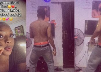Nigerian Man Wins Hearts After Dancing for Girlfriend at School During Menstrual Cramps