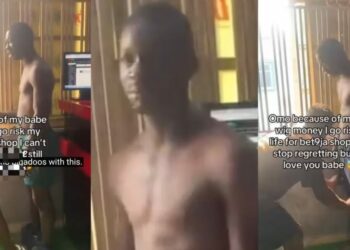 “He will still go there to play again”- Video as man was stripped off his  clothes after playing Bet and discover he had no money