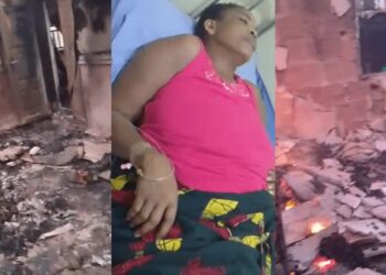 Pictorial: “Man confidently ignites ex-wife’s house in Edo”.