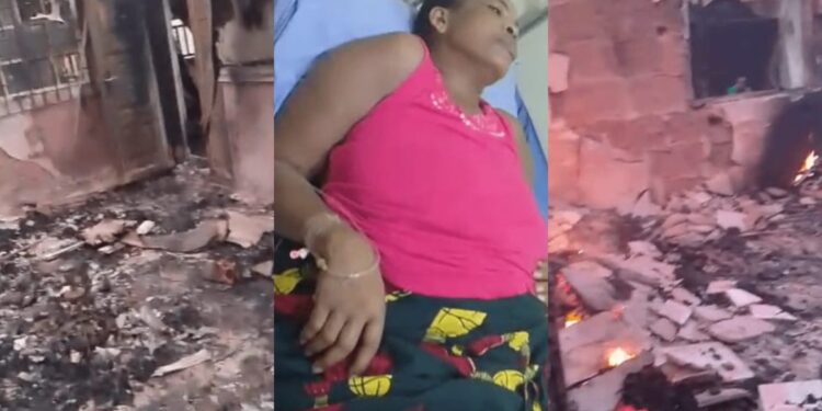 Pictorial: “Man confidently ignites ex-wife’s house in Edo”.
