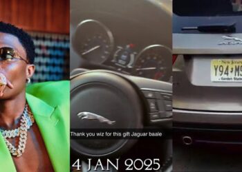 “Peace of mind won wound FC this period”- Fan reacts as Wizkid gifts his chief security a car